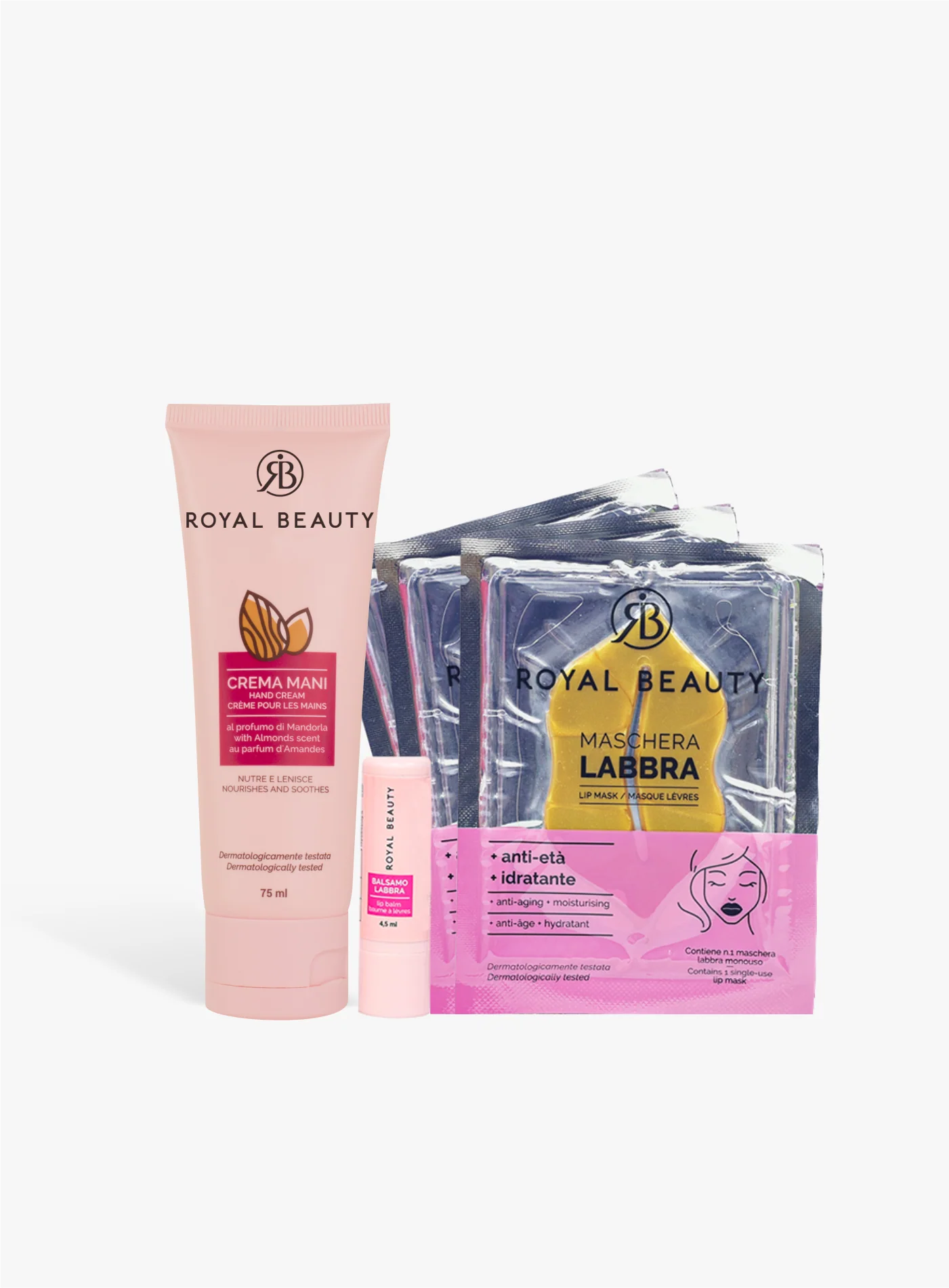 Kit Crema Mani, Balsamo Labbra e 3 Patches Labbra - Mandorla - Image 6